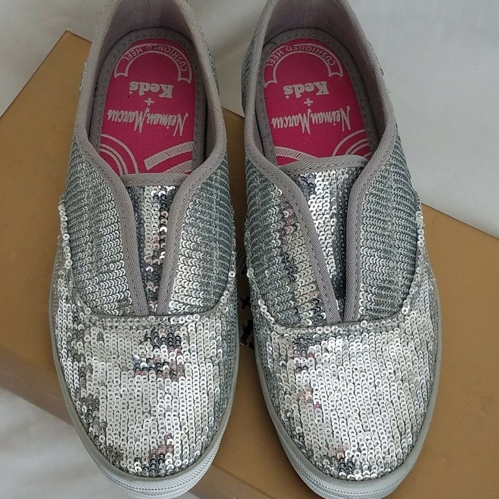 Keds for Neiman Marcus: Silver Sequin Sneaker